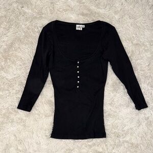 Brandy Melville Black Long Sleeve Top